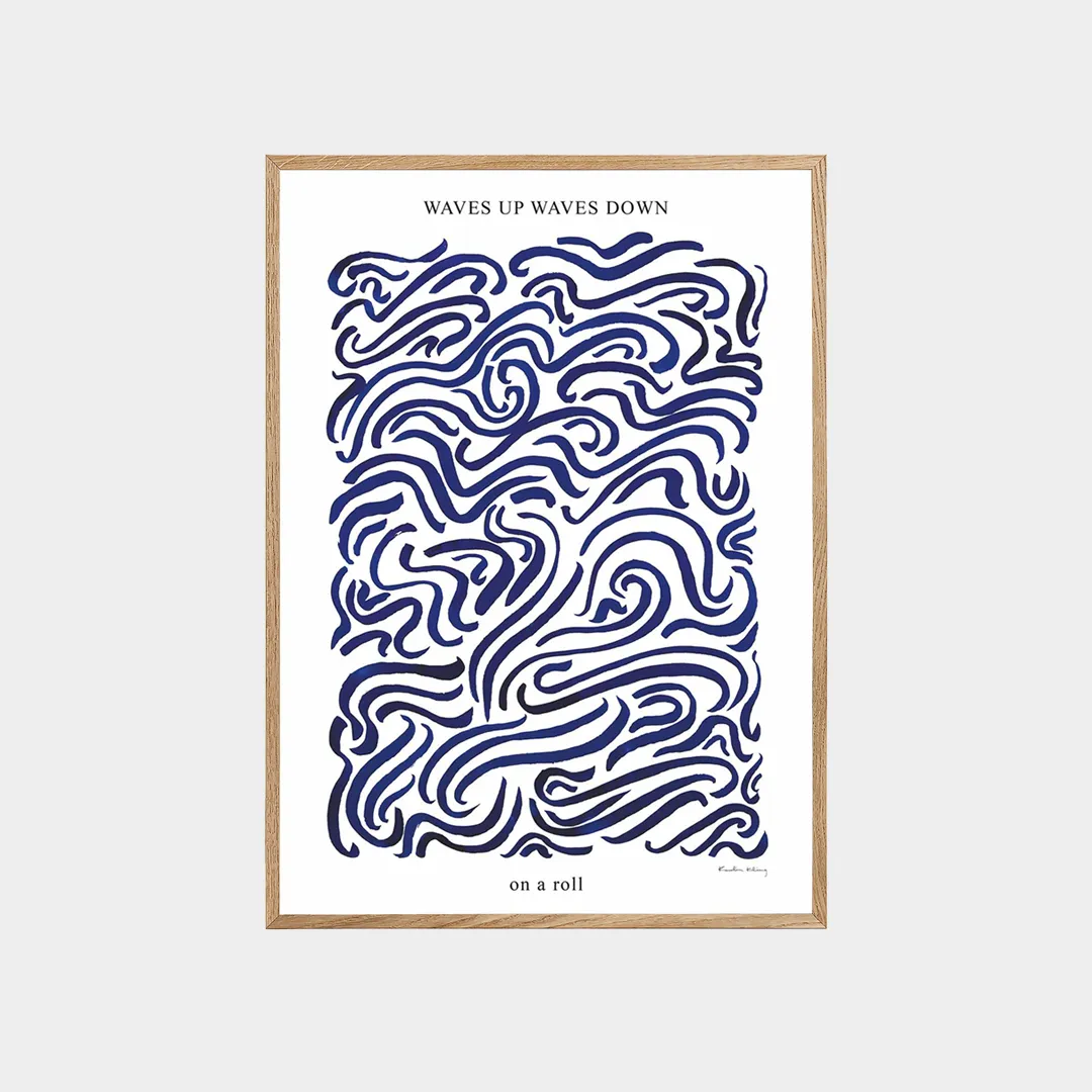 CoastalCameraDaLetto-Poster onde blu