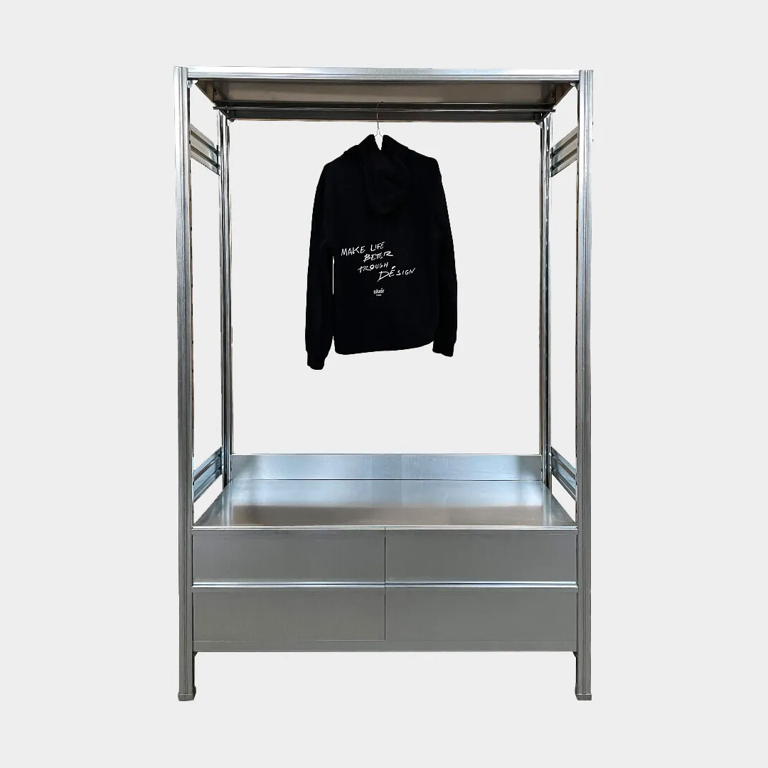 Armadio a vista in metallo zincato 88x50 H200 cm