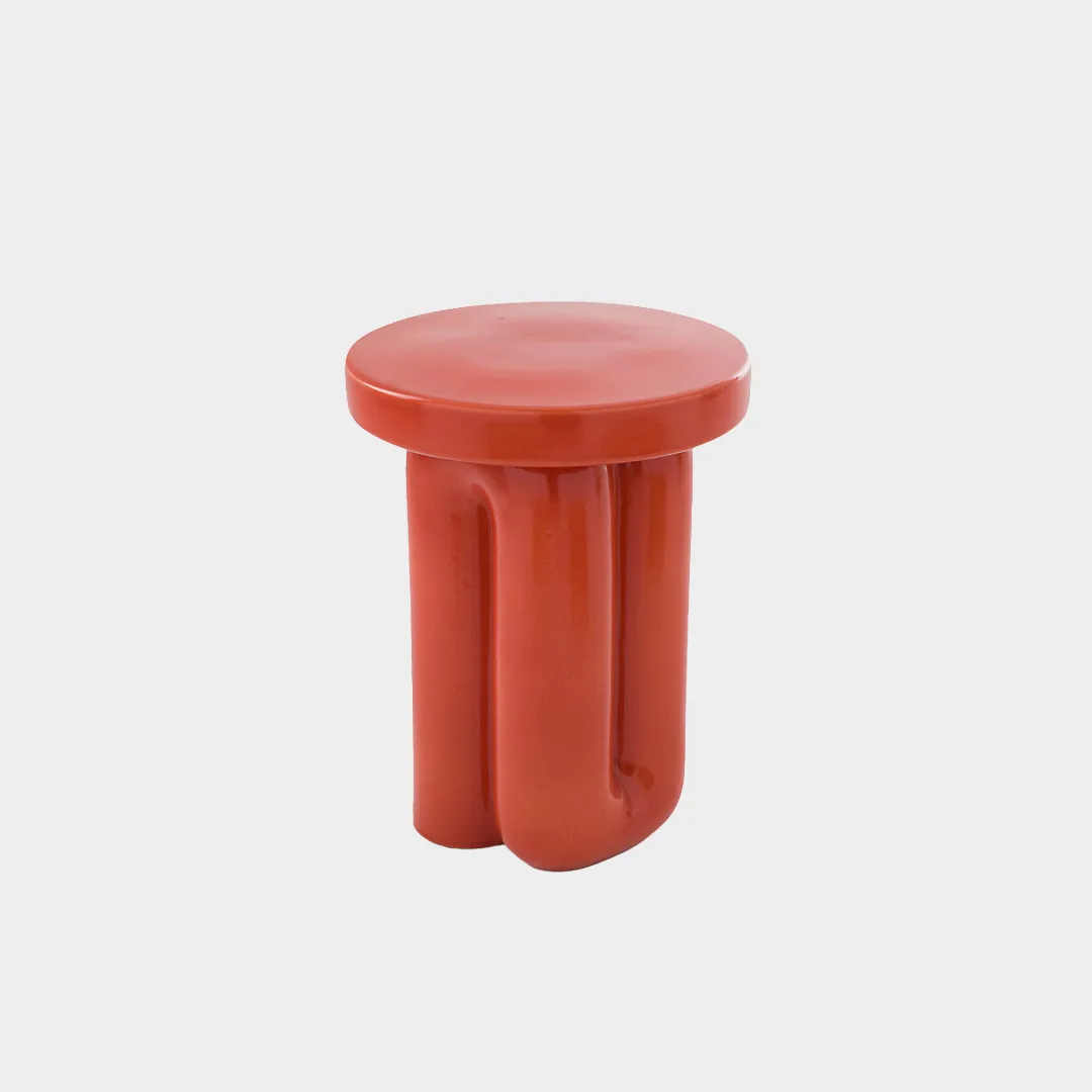 PopBagno-Tavolino in ceramica rosso