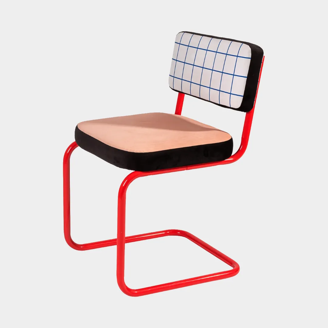 PopSalaDaPranzo-Sedia tubolare rosso