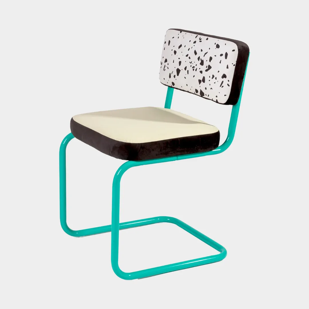 PopSalaDaPranzo-Sedia tubolare verde acqua