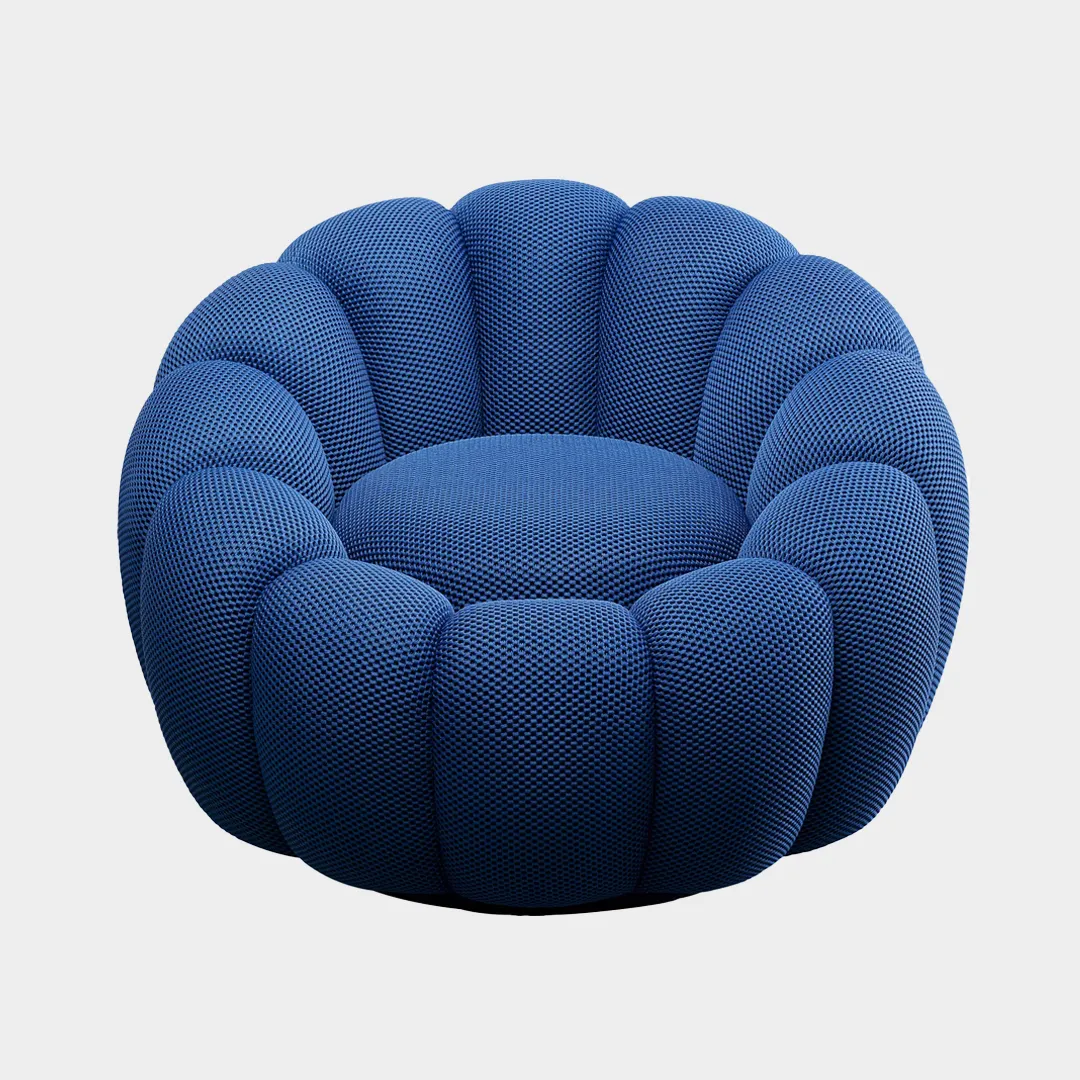 PopSalotto-Poltrona tonda blu