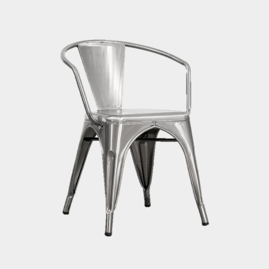 Sedia con braccioli in metallo 50x54 H71 cm